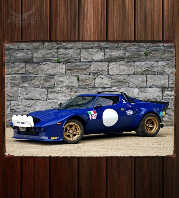Металлическая табличка Lancia Stratos Gruppo 4 Металлическая табличка Lancia Stratos Gruppo 4